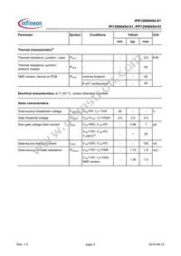 IPI120N04S4-01M Datasheet Page 2