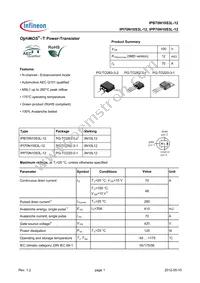 IPI70N10S3L12AKSA1 Datasheet Cover