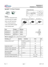 IPP80N06S3-07 Datasheet Cover