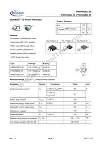 IPP80N06S3L-08 Datasheet Cover