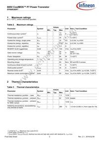 IPP80R360P7XKSA1 Datasheet Page 3