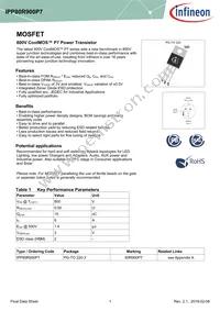 IPP80R900P7XKSA1 Datasheet Cover