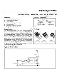 IPS1031RTRLPBF Datasheet Cover