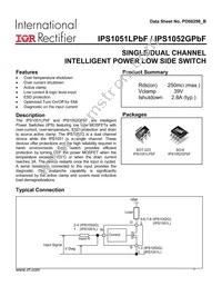 IPS1052GTRPBF Datasheet Cover