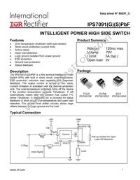 IPS7091STRLPBF Datasheet Cover