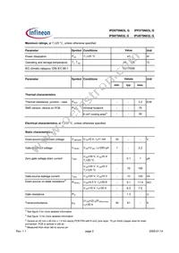 IPU075N03L G Datasheet Page 2