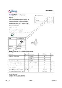 IPU103N08N3 G Datasheet Cover