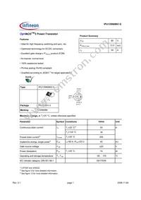 IPU135N08N3 G Datasheet Cover