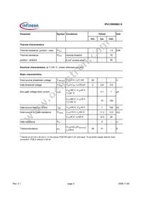 IPU135N08N3 G Datasheet Page 2