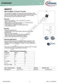 IPU80R2K0P7AKMA1 Datasheet Cover
