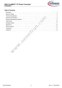 IPU80R900P7AKMA1 Datasheet Page 2