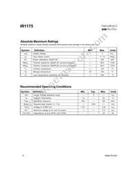 IR1175STR Datasheet Page 2