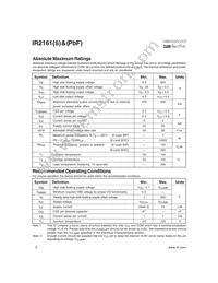 IR2161SPBF Datasheet Page 2