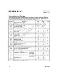 IR2167STRPBF Datasheet Page 2