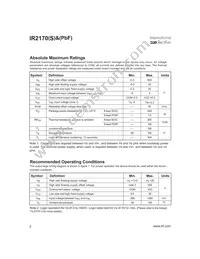 IR2170 Datasheet Page 2