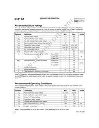 IR2172S Datasheet Page 2