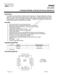 IR3092M Datasheet Cover