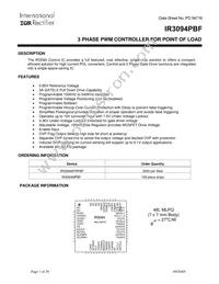 IR3094MPBF Datasheet Cover