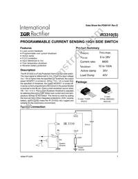 IR3310STRR Datasheet Cover