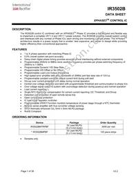 IR3502BMTRPBF Datasheet Cover