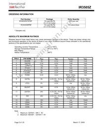 IR3505ZMTRPBF Datasheet Page 2