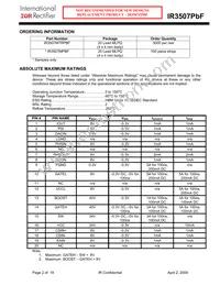 IR3507MTRPBF Datasheet Page 2