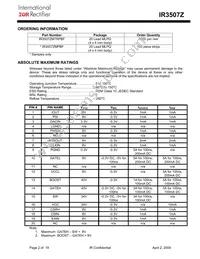 IR3507ZMTRPBF Datasheet Page 2