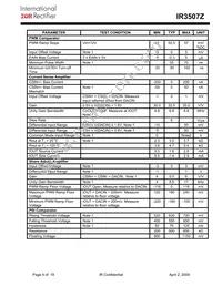 IR3507ZMTRPBF Datasheet Page 4