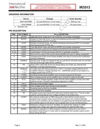 IR3513ZMTRPBF Datasheet Page 2