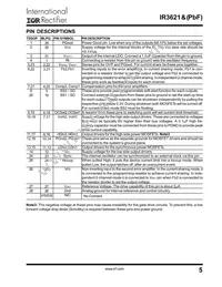 IR3621MTRPBF Datasheet Page 5