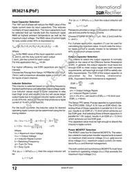 IR3621MTRPBF Datasheet Page 12
