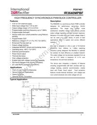 IR3640MTRPBF Datasheet Cover