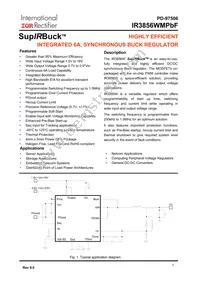 IR3856WMTRPBF Datasheet Cover