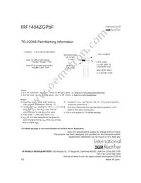 IRF1404ZGPBF Datasheet Page 10