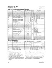 IRF2804STRR7PP Datasheet Page 2