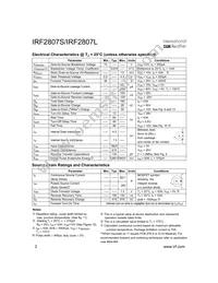 IRF2807STRL Datasheet Page 2