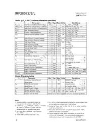 IRF2807ZSTRR Datasheet Page 2