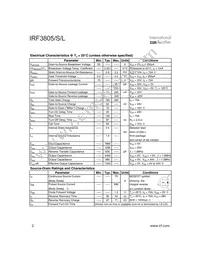 IRF3805S Datasheet Page 2
