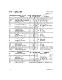 IRF4104GPBF Datasheet Page 2