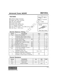 IRF530A Datasheet Page 2
