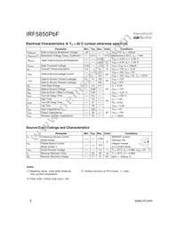 IRF5850TRPBF Datasheet Page 2