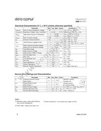 IRF6100PBF Datasheet Page 2
