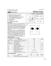 IRF6215L-103 Datasheet Cover