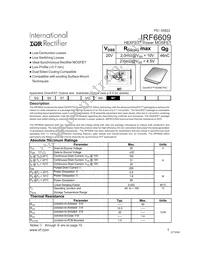 IRF6609TR1 Datasheet Cover