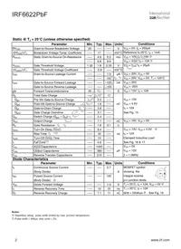 IRF6622TRPBF Datasheet Page 2