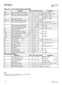 IRF6633TR1 Datasheet Page 2