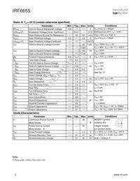 IRF6655TR1 Datasheet Page 2