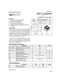 IRF7103QTRPBF Datasheet Cover