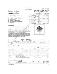 IRF7105QTRPBF Datasheet Cover