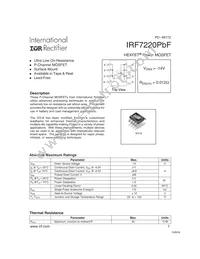 IRF7220TRPBF Datasheet Cover